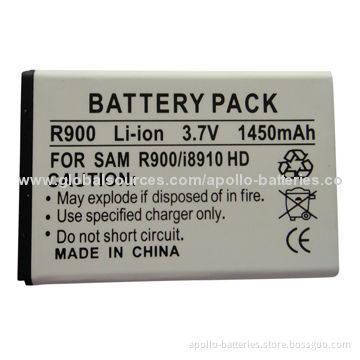 Mobile Phone Battery for SAM i8910 HD/R900, with 1,450mAh Capacity